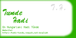 tunde hadi business card